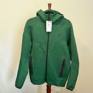 NWT Nike Men's Tech Fleece Full-Zip Windrunner Hoodie Green Medium